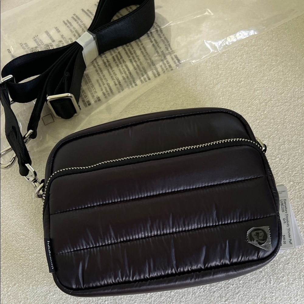 lululemon athletica Black Puffer Crossbody Bag